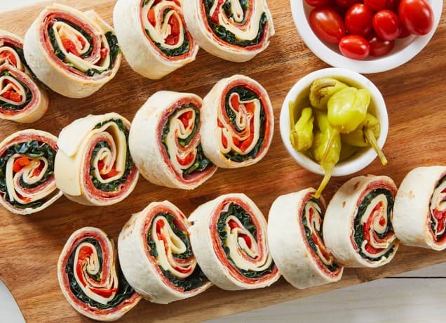 summer lunches for kids: italian deli pinwheel sandwiches