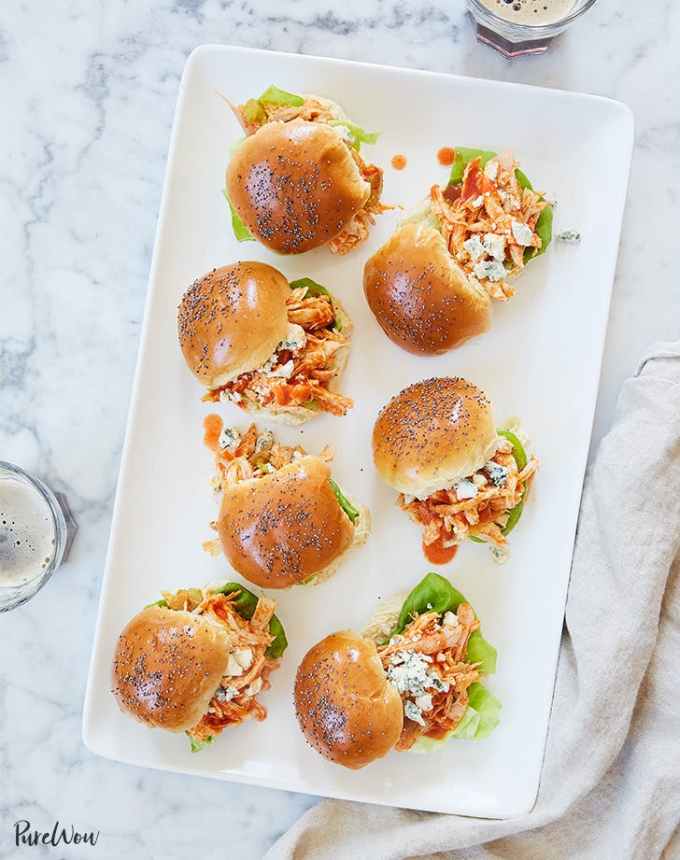 easy dinner recipes: 15-minute buffalo chicken sliders