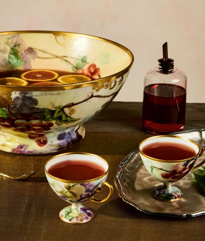 big-batch dishes for a crowd: pomegranate-demerara rum punch