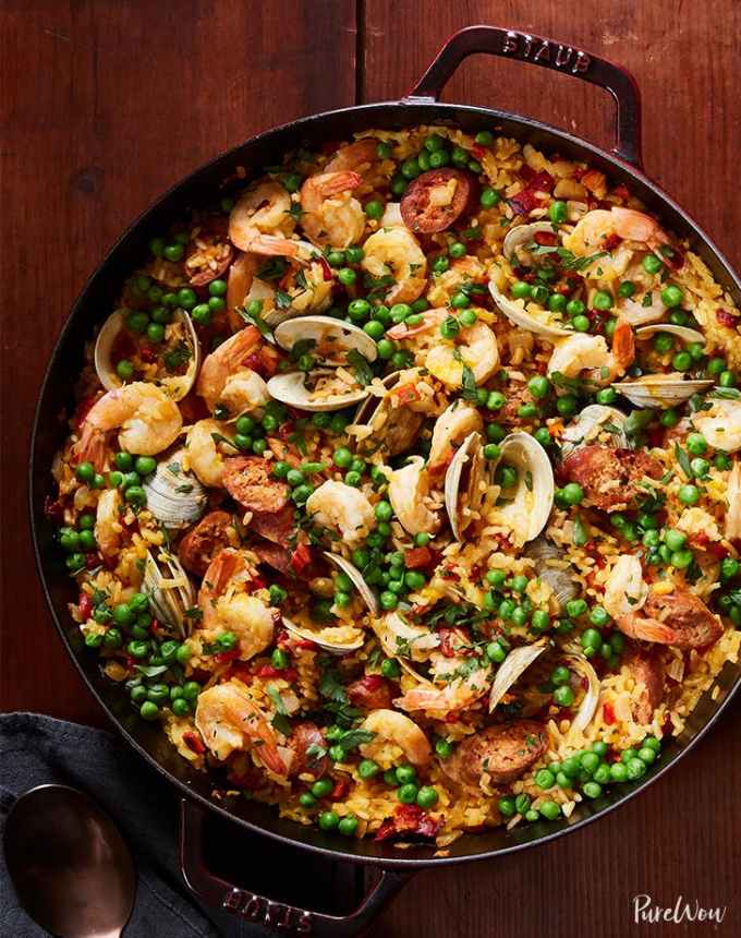 easy dinner recipes: cheater's skillet paella