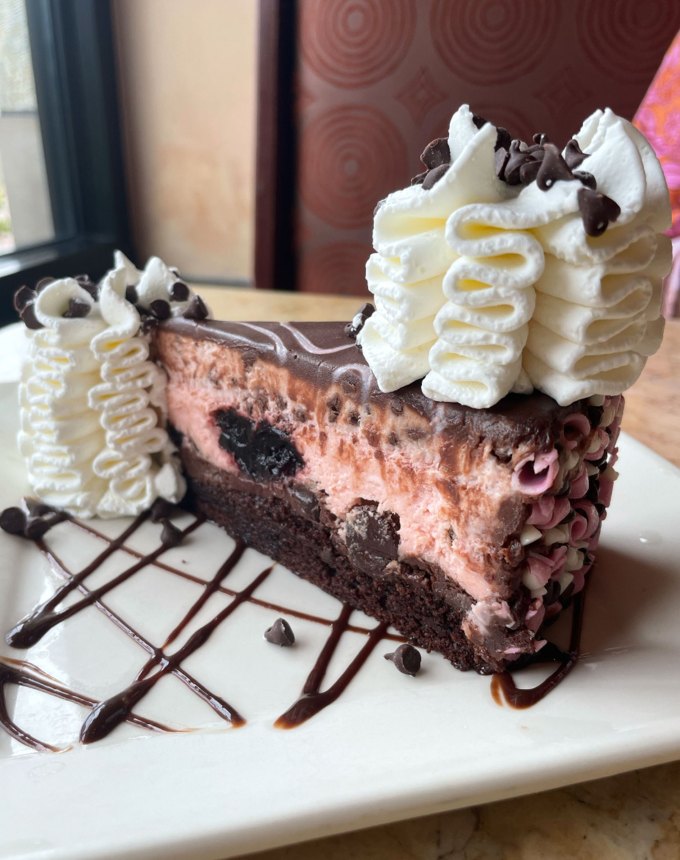 cheesecake factory cheesecakes: cherry chocolate cheesecake