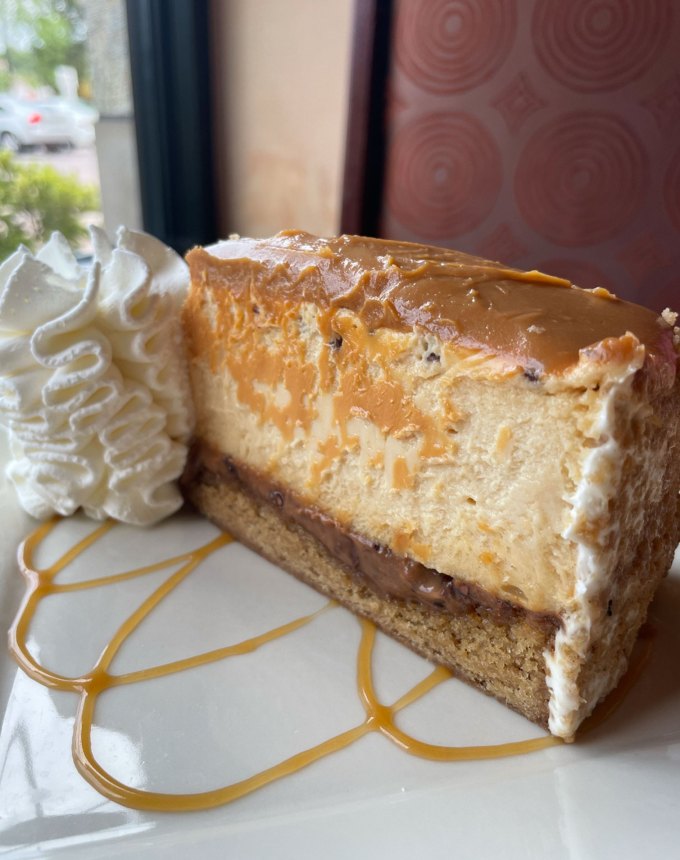 cheesecake factory cheesecakes: salted caramel cheesecake