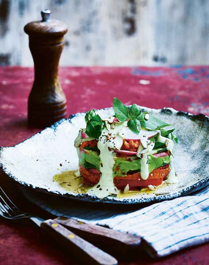 cold dinner recipes: cheesy raw vegan zucchini lasagna