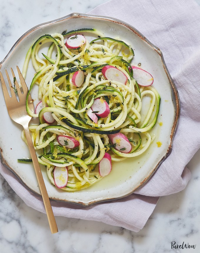 cold dinner recipes: cold lemon zoodles