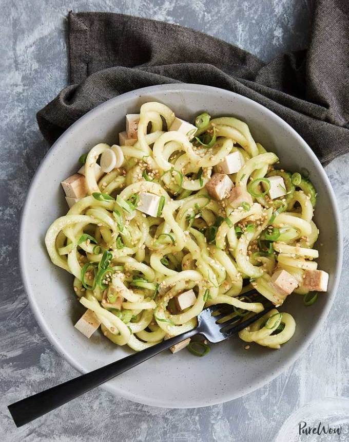 cold dinner recipes: cold sesame cucumber noodles