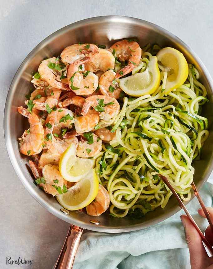 easy dinner recipes: 20-minute shrimp scampi with zoodles