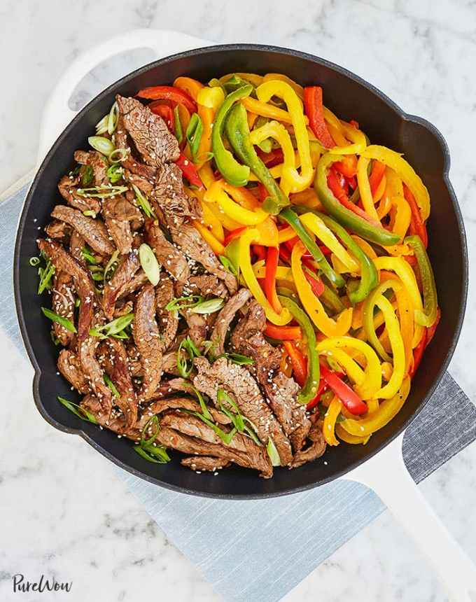 easy lunch ideas: 15-minute pepper steak in a skillet