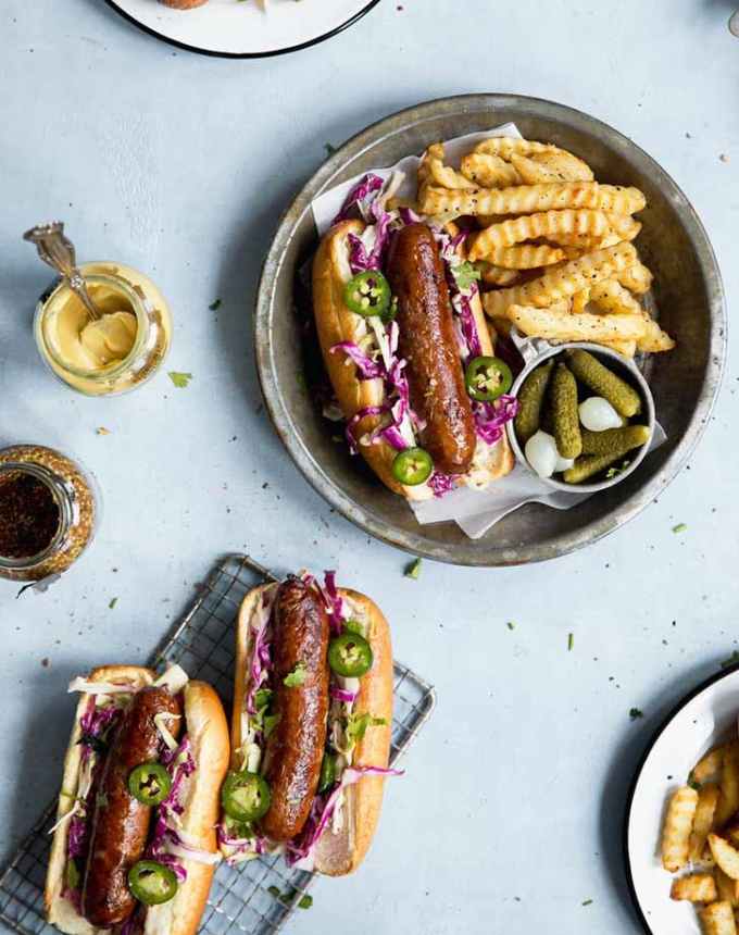 easy summer dinner ideas beer brats with dijon slaw