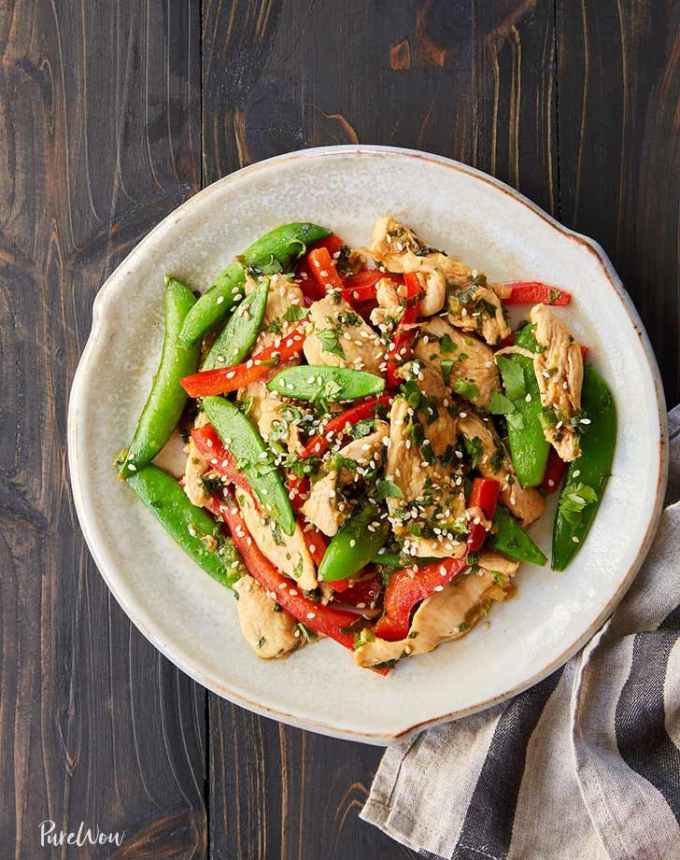 easy summer dinner ideas chicken and snap pea stir fry