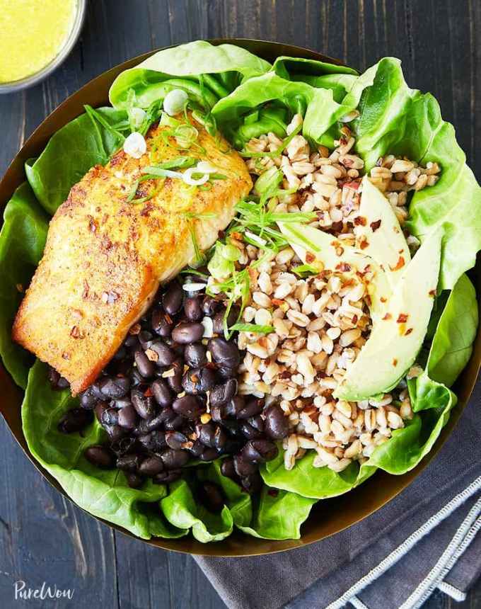 easy summer dinner ideas salmon bowl