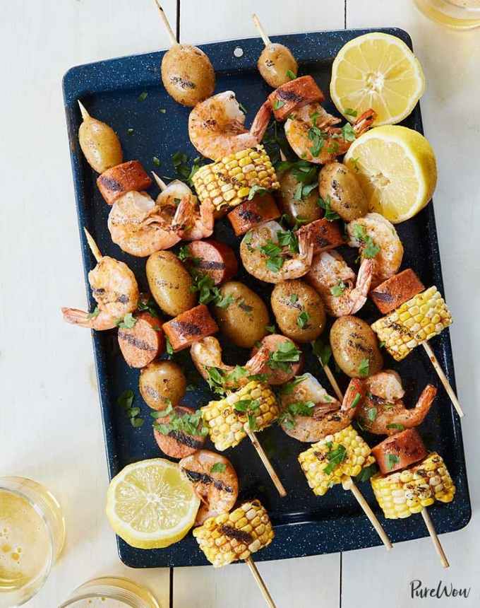 easy summer dinner ideas shrimp boil skewers recipe