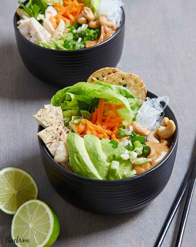 easy summer dinner ideas spring roll bowls recipe