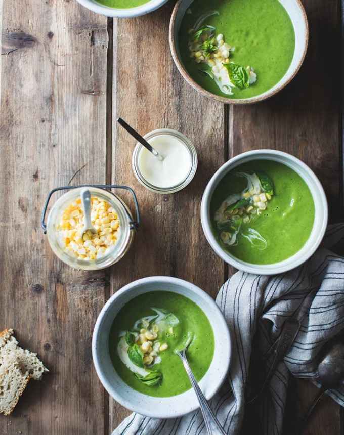 easy summer dinner ideas zucchini basil soup with creme fraiche recipe 921