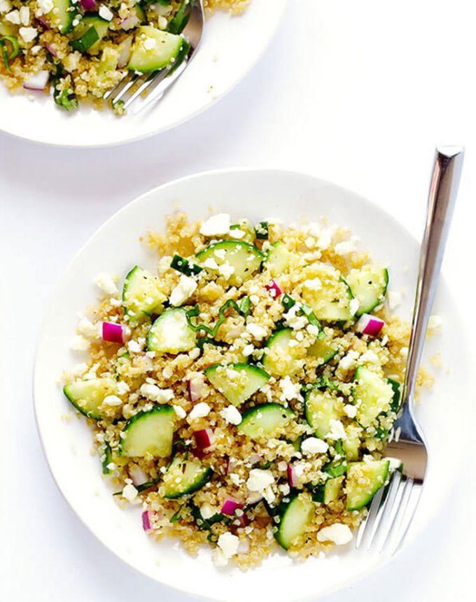 easy summer dinners cucumber quinoa salad recipe