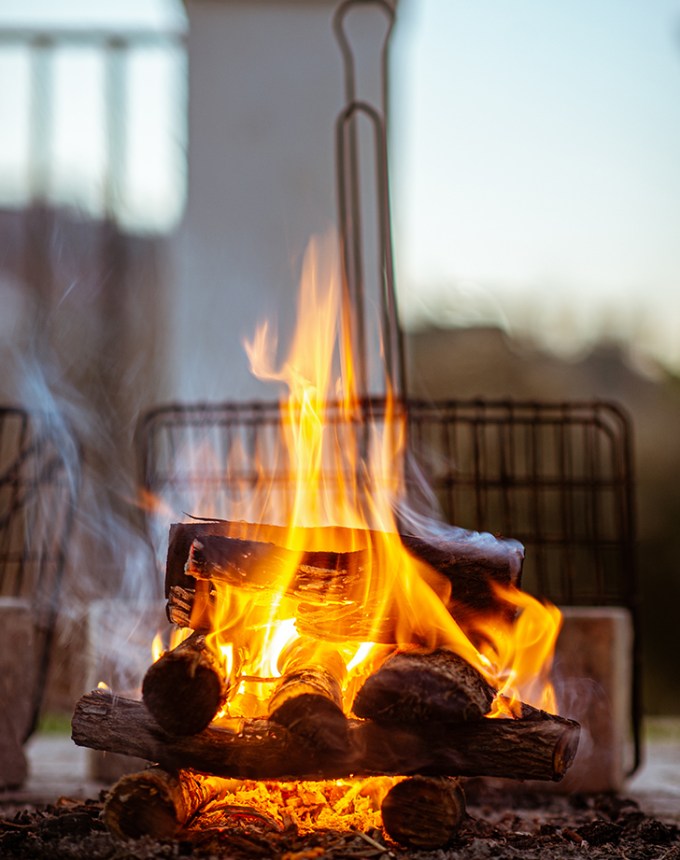 fall activities make a backyard bonfire