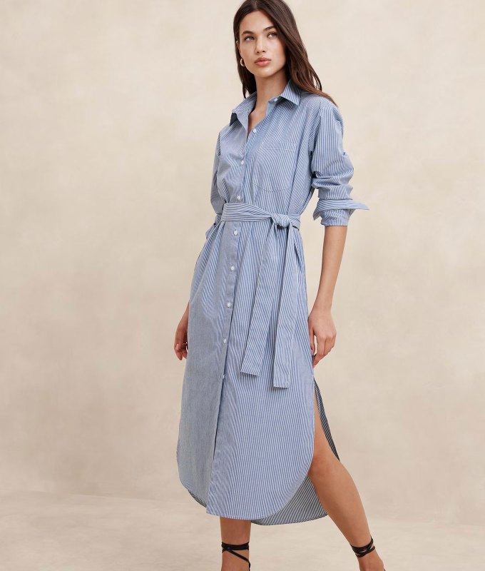 Fall Dresses Under $150: Blue Shirtdress