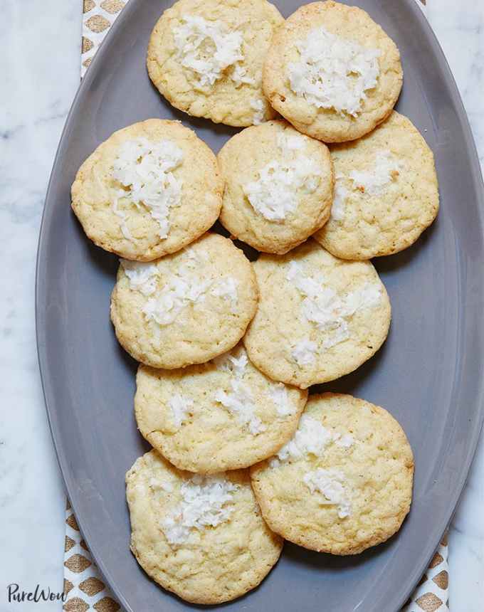 fun things to bake: serving platter of coconut sugar cookies