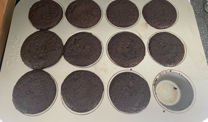 ina garten beatty's chocolate cake review: cupcakes in a muffin tin