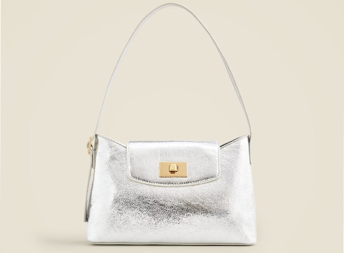 jcrew silver handbag fashion editor fall shopping list 2024