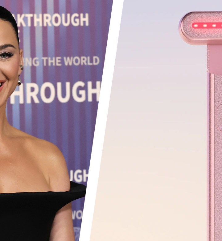 Katy Perry and the Solawave Radiant Renewal Wand.