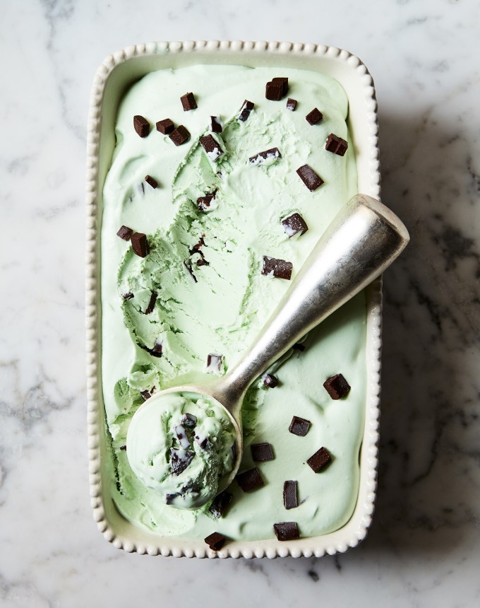 labor day menu no churn mint chocolate chip ice cream recipe