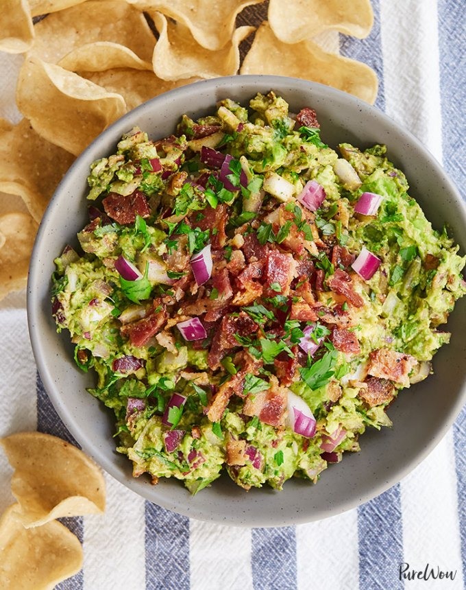 make ahead tailgate foods: bacon guacamole