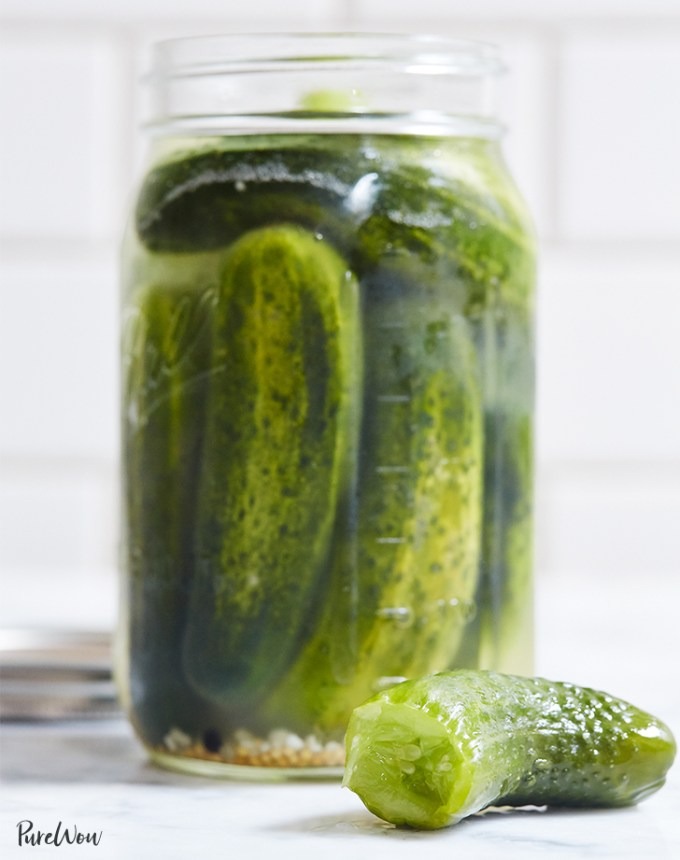 make ahead tailgate foods: easy homemade pickles