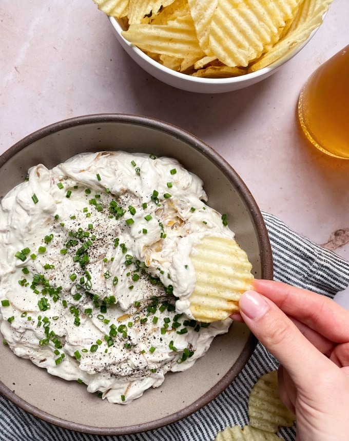 make ahead tailgate foods: french onion dip