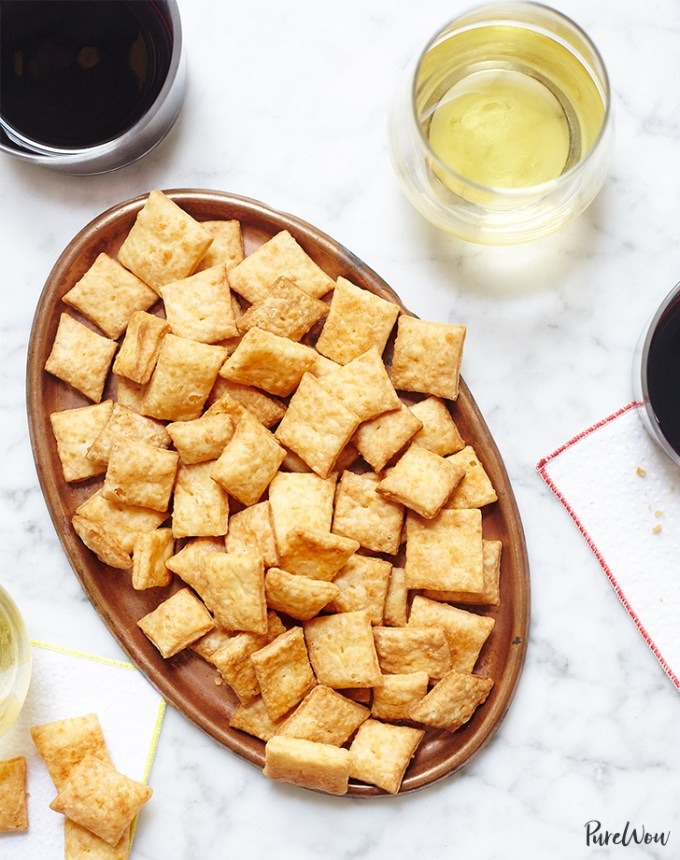 make ahead tailgate foods: homemade cheese crackers