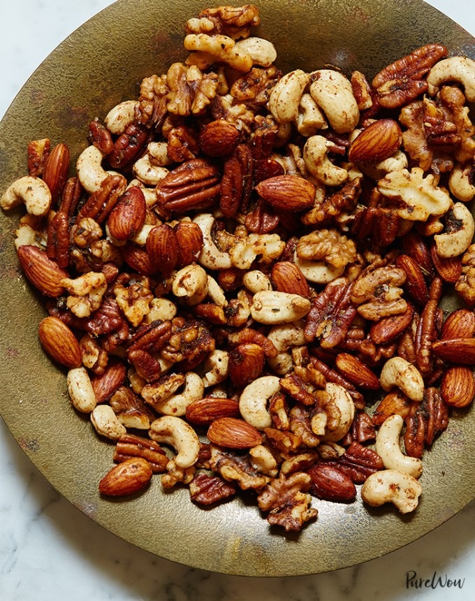 make ahead tailgate foods: roasted mixed nuts