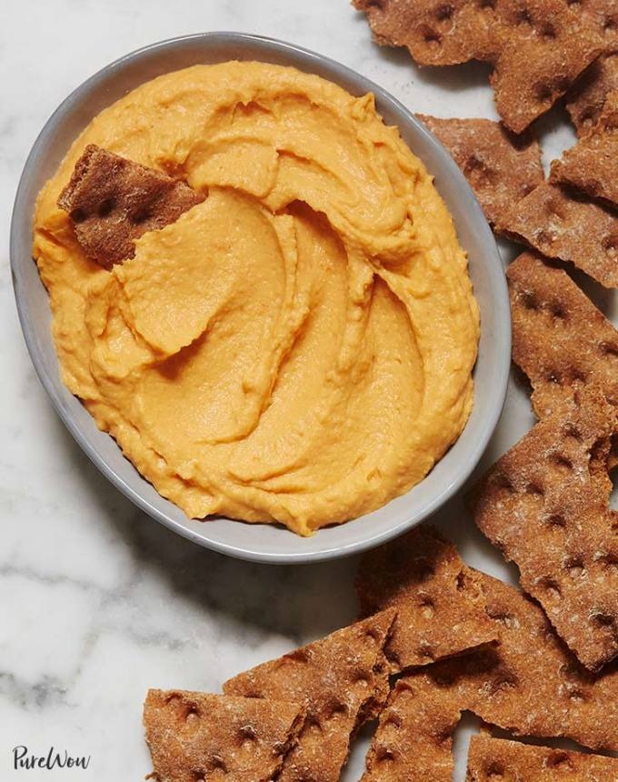 make ahead tailgate foods: sweet potato hummus