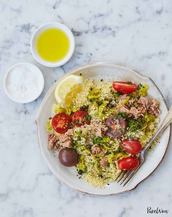 easy dinner recipes: 15-minute mediterranean couscous with tuna