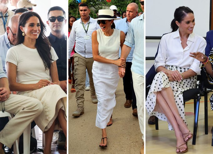 meghan markle white outfits