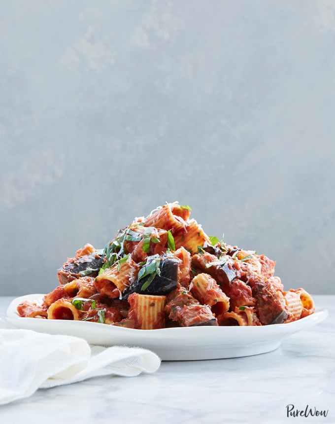 easy dinner recipes: pasta alla norma with eggplant