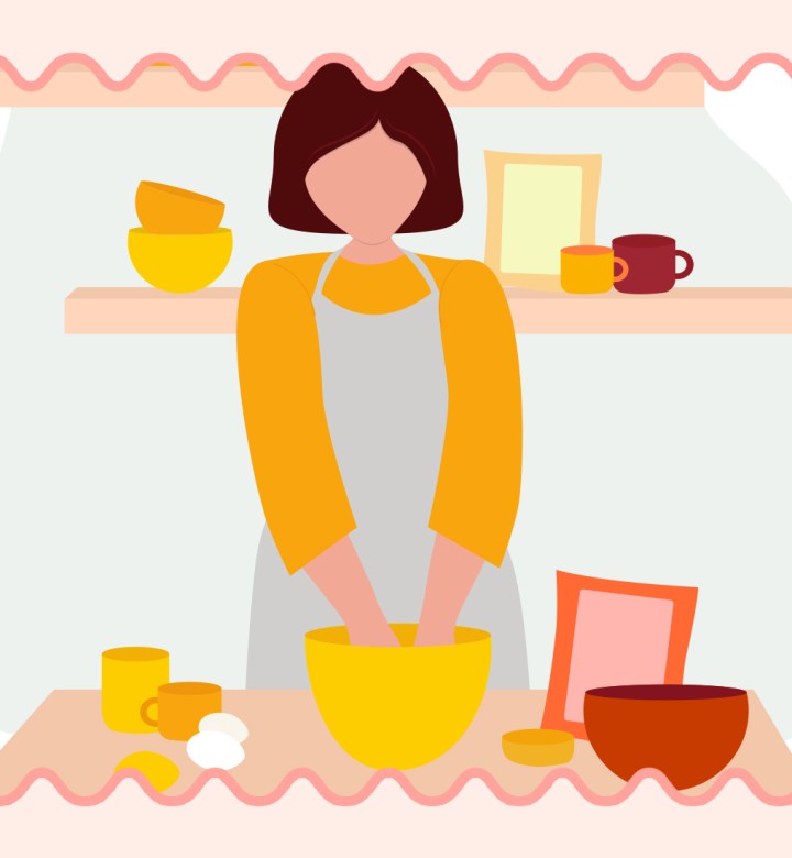 illustration of a person baking