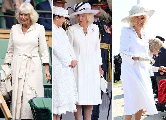 queen camilla white outfits