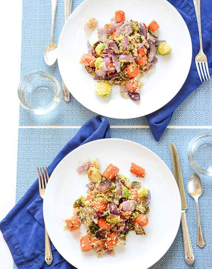 roasted brussels sprouts quinoa recipe