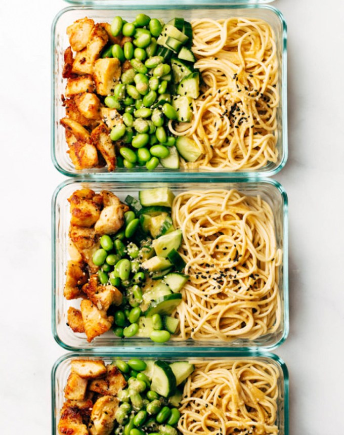 toddler lunch ideas: sesame noodles meal prep