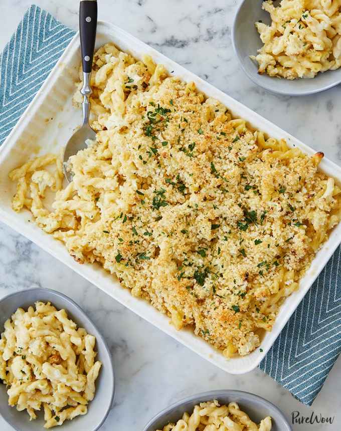 toddler lunch ideas: cauliflower macaroni and cheese