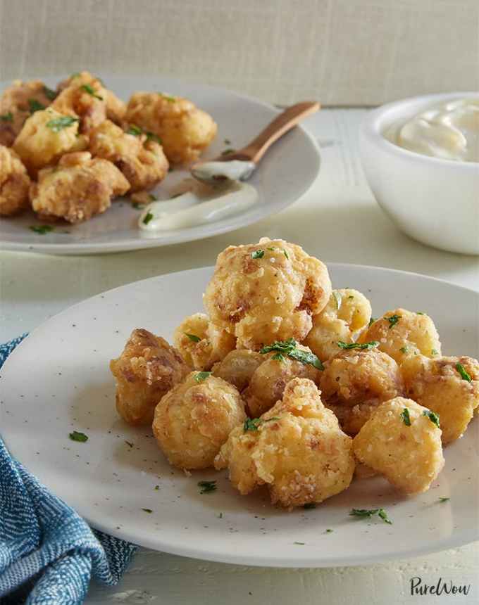 toddler lunch ideas: crispy cauliflower nuggets