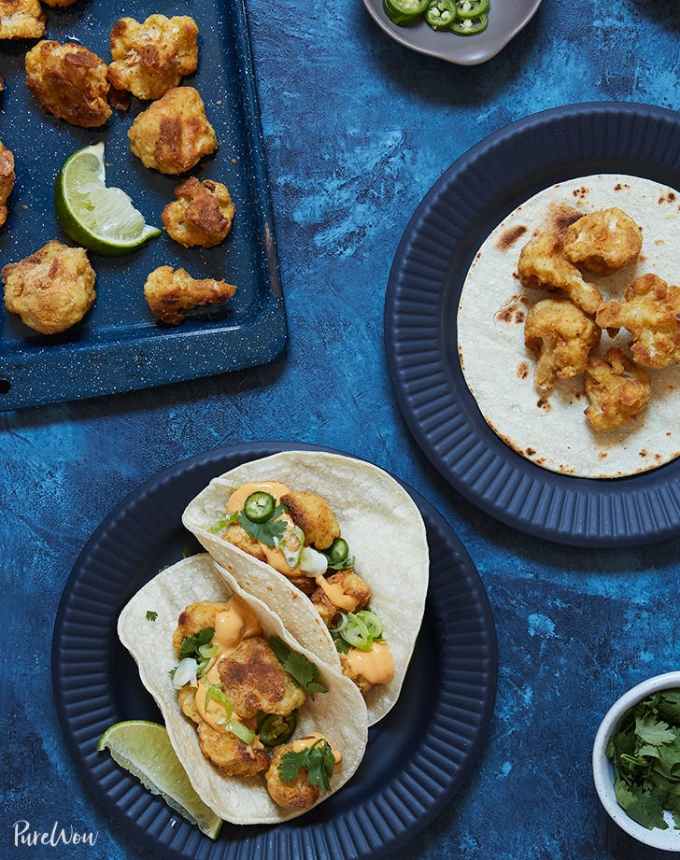 toddler lunch ideas: crispy cauliflower tacos