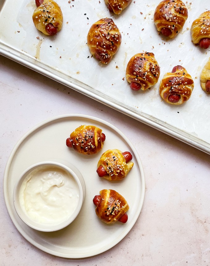 toddler lunch ideas: everything bagel pigs in a blanket