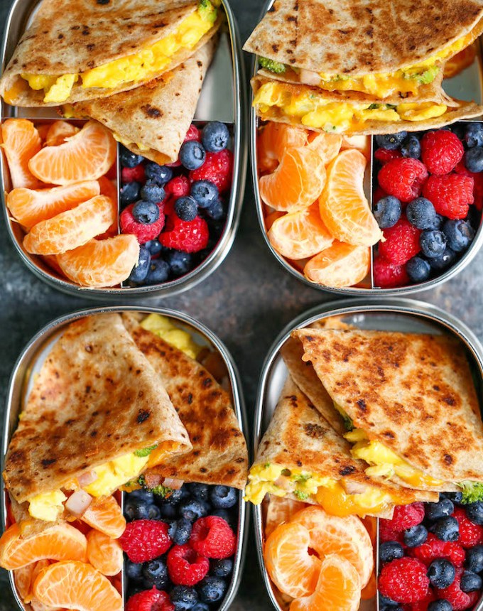 toddler lunch ideas: ham, egg and cheese breakfast quesadillas