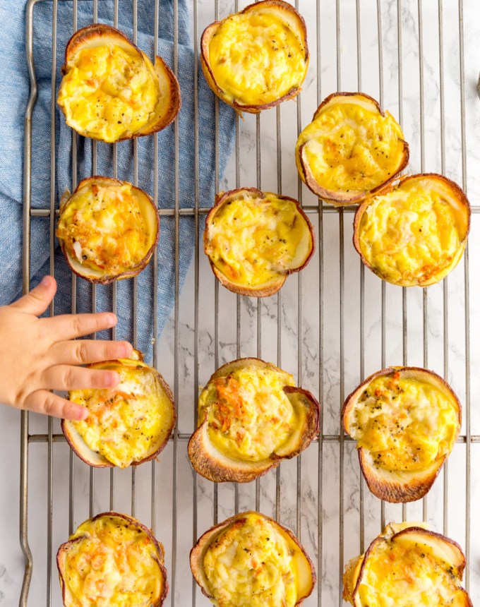 toddler lunch ideas: mini potato and carrot quiche cups