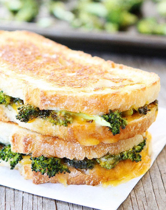 toddler lunch ideas: roasted broccoli grilled cheese