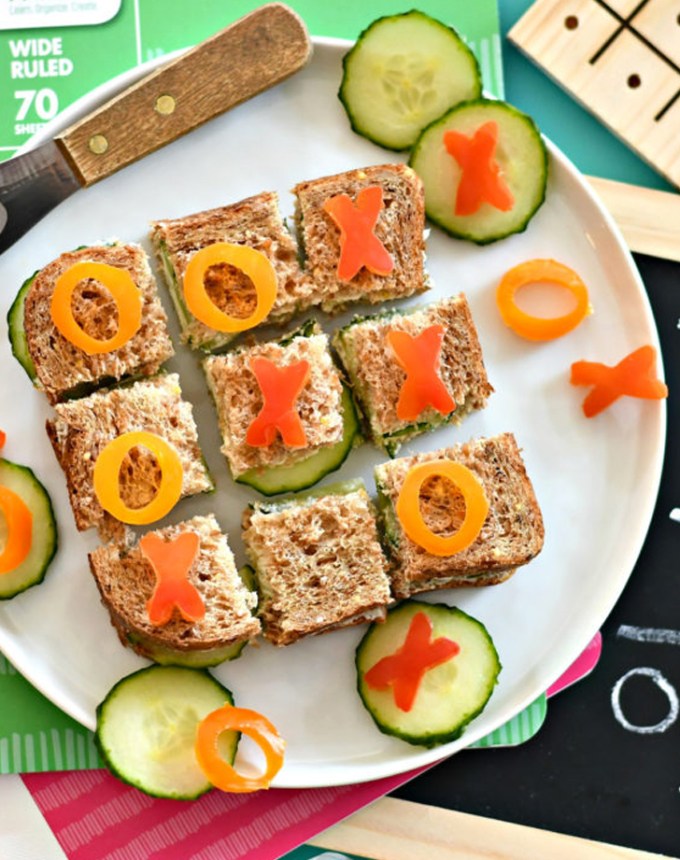 toddler lunch ideas: tic tac toe sandwiches