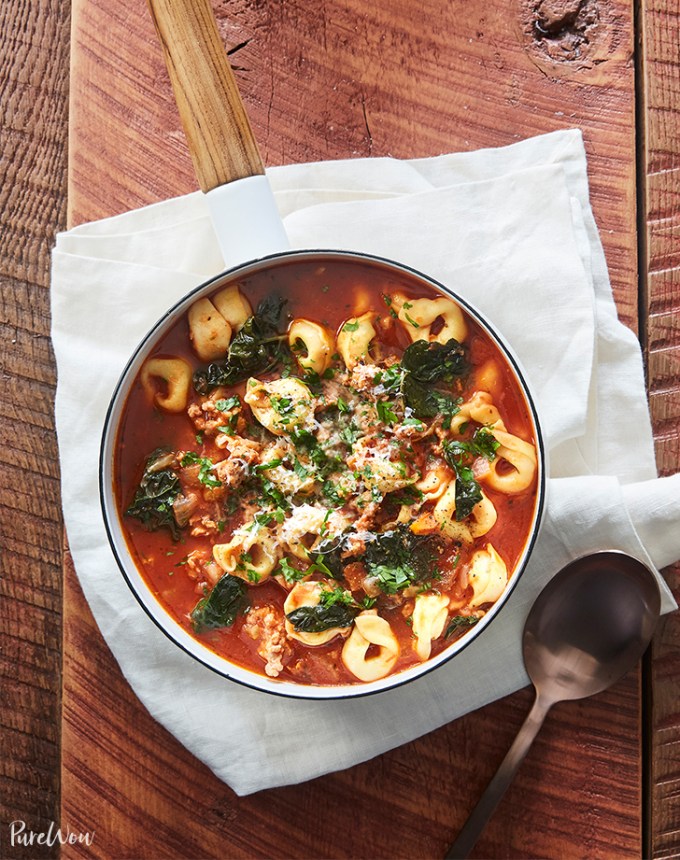 toddler lunch ideas: tortellini soup