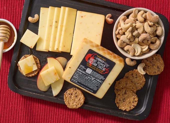 what's new at trader joe's august 2024: smoked ghost pepper cheddar cheese