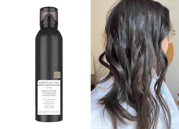 best hairspray for fine hair: kristin ess signature finishing spray