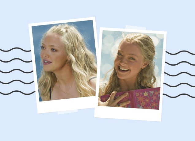 mamma mia hair a collage of amanda seyfried in mamma mia